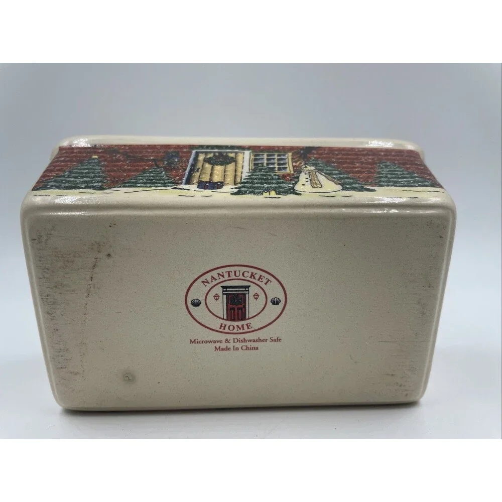 MINI CERAMIC LOAF BAKING DISHES-Nantucket Home-Christmas/Holiday/Winter